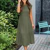 Summer Women Dress Flying Sleeves Mullti-layer Patchwork A-line Hem Pleated Elastic Bust