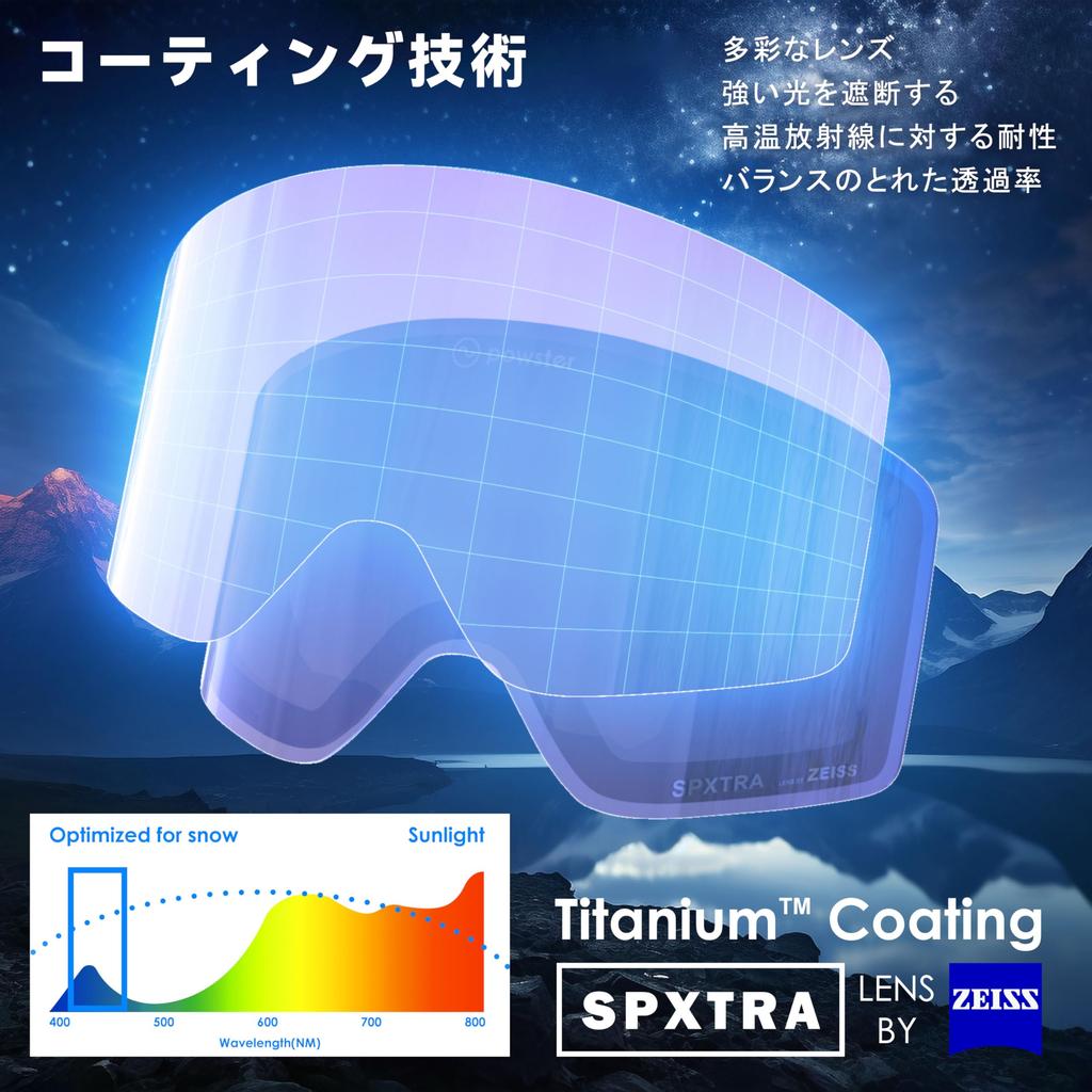 Powster and Skate Goggles for Intermediate Featuring SPXTRA Technology UV Fits Over Interchangeable Goggle Magnetic Silver White Ski, Snowboard,