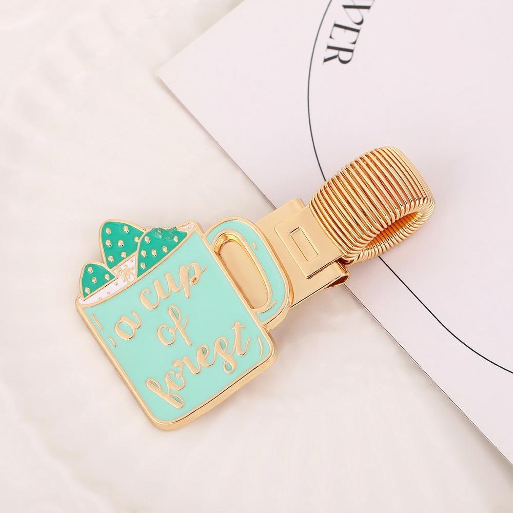 Metal Metal Pen Holder Retro Journal Clip Creative Notebook Clip  School зелёный