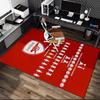 1pc Football Club Printed Chair Rug for Home Office Use, Living Room Kitchen Game Room Area Carpet