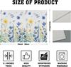 Watercolor Floral Placemats Set of 4 Blue Yellow Poppy Flowers Washable Non-Slip Heat Resistant 12×18 Inch Spring Summer Seasonal Linen Fabric Table M