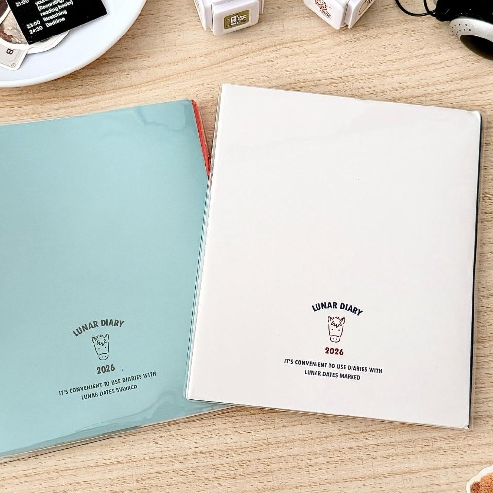 2026 Schedule Life Planner Book Minimalist with Calendar Student Study Diary Planner Hardcover Retro Journal Notebook School