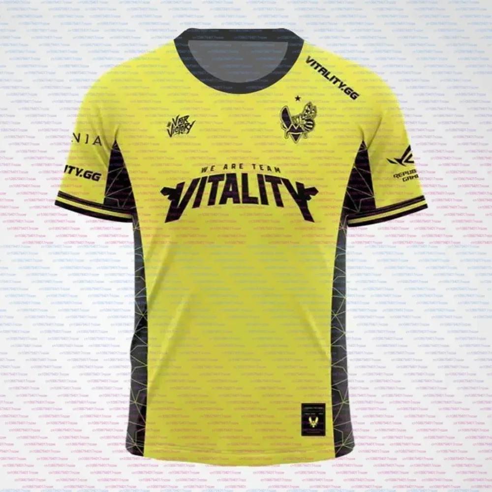 Team Vitality 2025 BLAST CS2 Esports JerseyC CSGO Major Training Uniform Streetwear Oversized Tops Men Women Casual T Shirt
