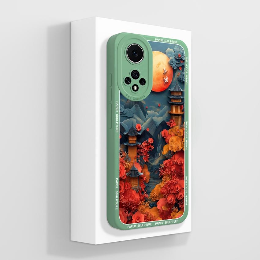 For Huawei Nova 9 10 11 Pro Y60 Y72 Phone Casing Pretty Watercolor Flowers Patterns Liquid Silicone Anti Drop Premium Protection Cover For Huawei Case