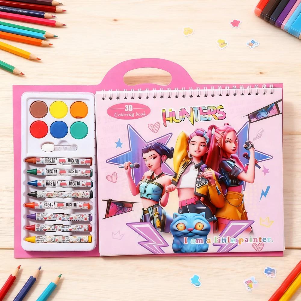 Kinder Kpop Dämonenjäger Malbuch - Cartoon & Anime Strichzeichnungen, Kleinkind Skizzenbuch | Weihnachtsgeschenk für Kinder