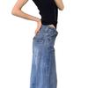 Women's Trend Hong Kong Style Wide Leg Jeans for Small People Loose Cover Meat Thin Straight Dragging Trousers Jeans for Women Long Denim Pants