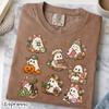 Kawaii Ghost Autumn Activities T-Shirt, Spooky Season Tee (Women's)