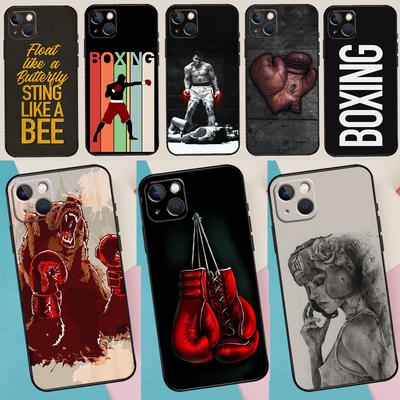 Capa de Celular Boxe Para iPhone 16 15 14 13 12 11 Pro Max Plus 12 13 Mini XR 16e Capa de Silicone
