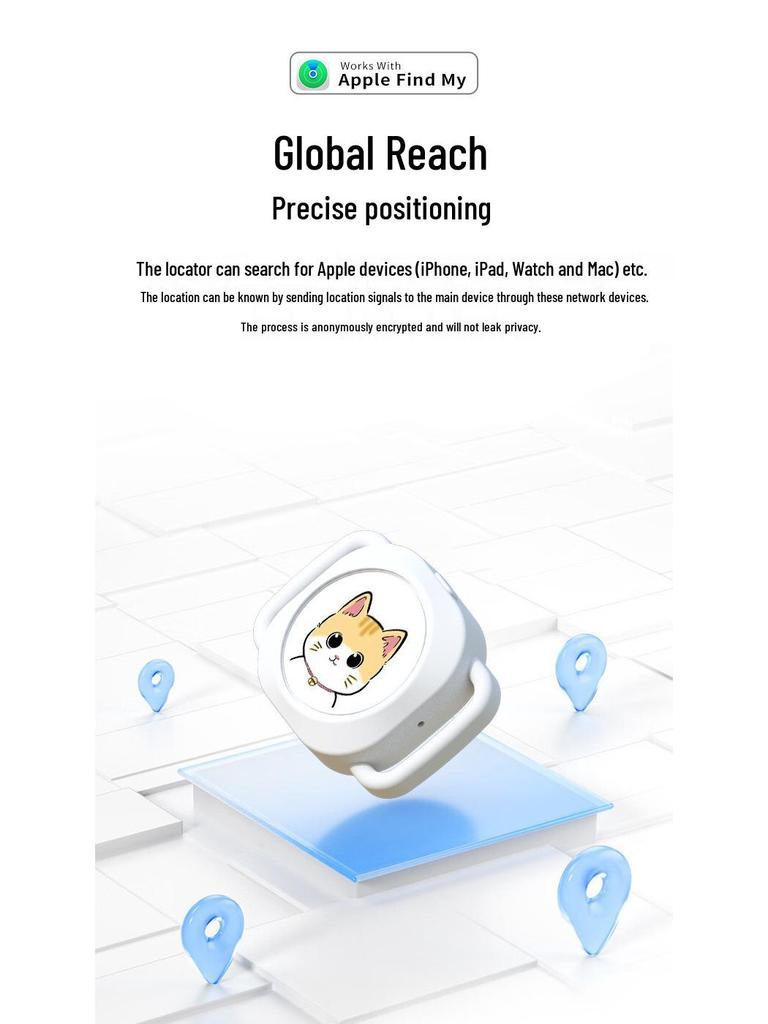 AirTag Pet Tracker Collar: Bluetooth GPS Locator for Cross-Border Anti-Lost Cat and Dog Positioning