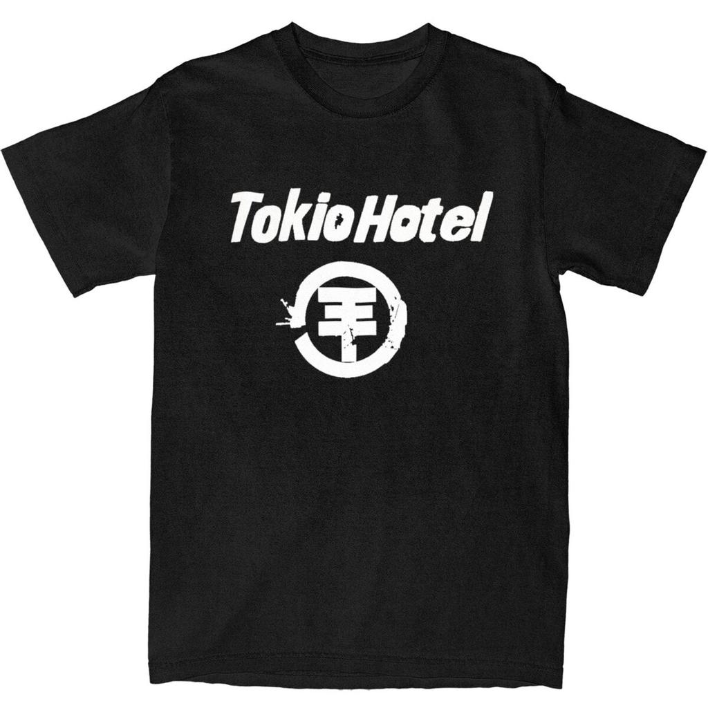 Tokio Hotel TShirt Man German Rock Music Band Streetwear Pure Cotton T Shirts Summer O Neck Hip Hop Tees Print Oversize Clothes