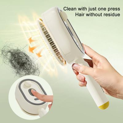Elektrische Spray Luchtkussen Borstel 2-in-1 Nevelend Haarborstel met Waterspray Vermindert Pluis Anti-Statisch Intrekbaar Stoom Massage Kam