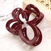 Elegant Geometric Large Ankola Red Hair Claws for Women Girls  New Year Barrettes Hairpins Hair Grab Shark Clip Accessories