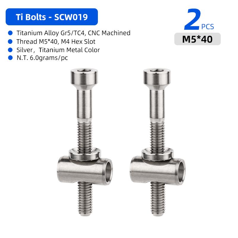 Deemount Seatpost Titanium Bolts 30/40mm CNC-machined TC4 Screw Bicycle Saddle Fastening M4 Hex Slot MTB Road Seat Post Fixing