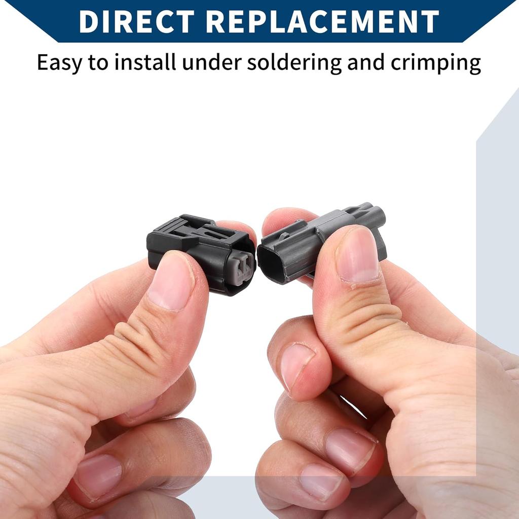 ABS Intake Pressure Sensor Connector Plug for Honda/Inner Male Female Wire Terminal Connector/Waterproof Plastic 1mm Series / 1 Set Black 2 Pin