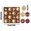 Christmas Decoration Ball Festive 16 Pieces Classic Hangable Decor Christmas Ornaments Set For Holiday Home Festival Gathering