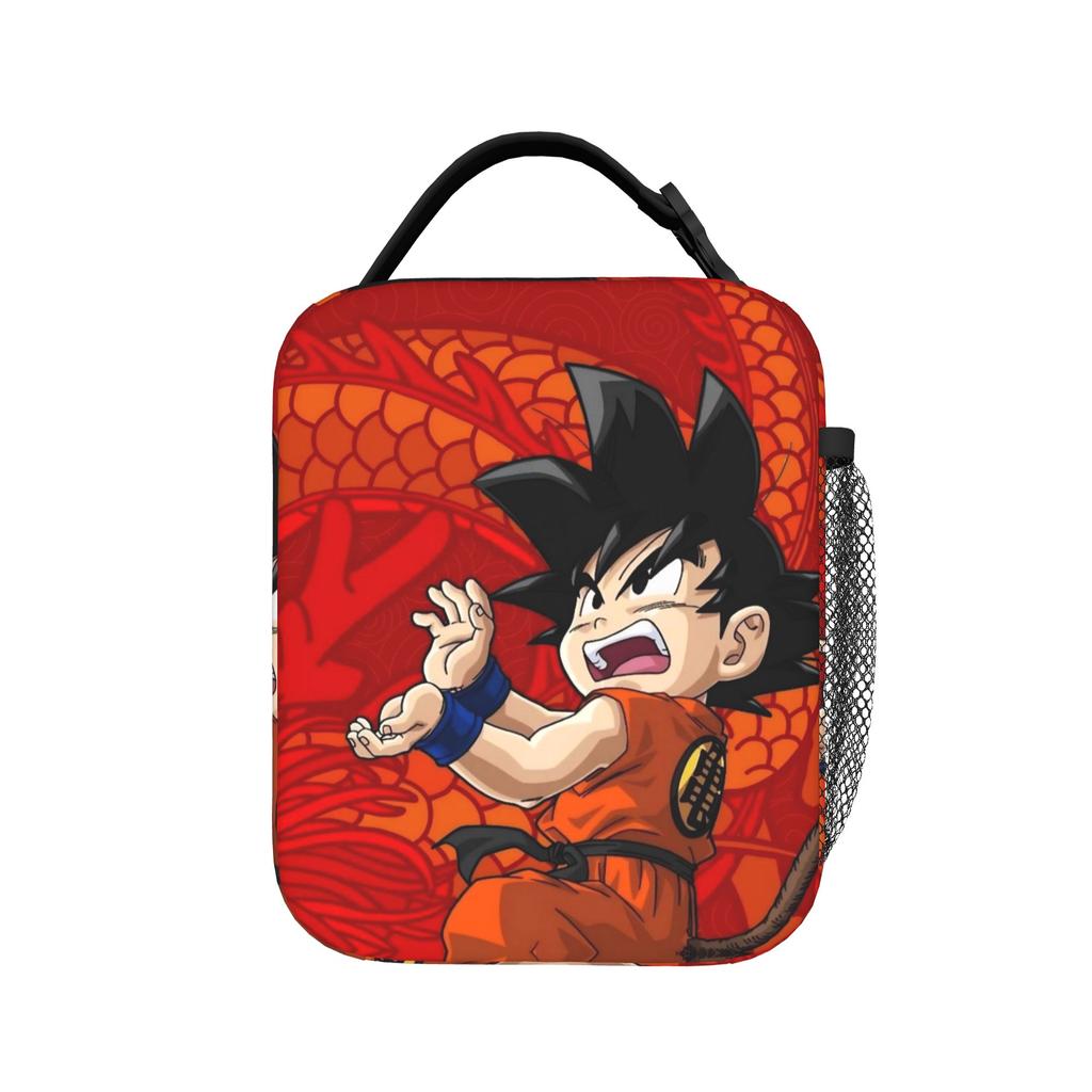 DBZ Gohan Super Sayan Insulated Lunch Bags Cooler Bag Reusable,Meal Container  Portable Tote Lunch Box Girl Boy Beach  Outdoor
