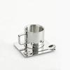 European-style 304 Stainless Steel Coffee Cups with Coasters Portable Advanced Sense with Chassis Coffee Supplies Milk Tea Cups