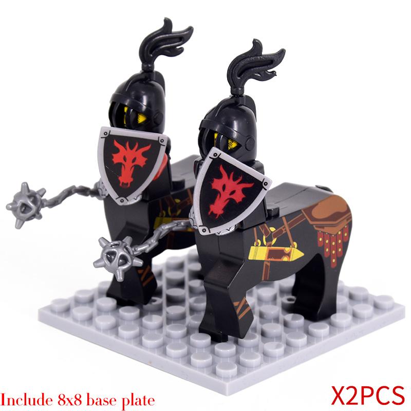 MOC Medieval Centaurs Knights Mini Action Figures Building Blocks LOTR Horse Soldiers Bricks Kids Toys Gifts
