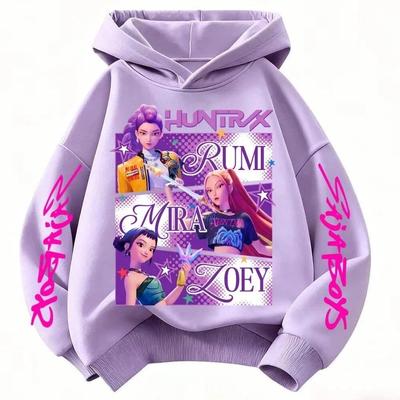 Sudadera Infantil KPop Devil Hunter Huntrix, Ropa Infantil, Moda para Niñas, Ropa Deportiva de Primavera y Otoño para Niños, Prendas Superiores Infantiles
