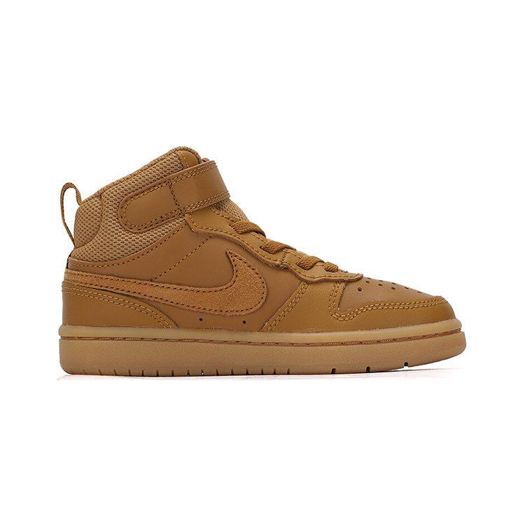Nike Court Borough Mid 2 Wheat Black Gum Light Brown GS CD7783-701