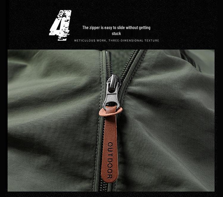 Chaqueta Cortavientos de Montañismo de Invierno para Hombre - Fina y Transpirable Ropa Deportiva para Exterior