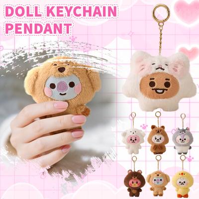 Plush Doll Pendant Keychain Filled Doll, A Cheerful And Cute Fan Gift Idol Peripheral Kopop Keychain (1 Piece)