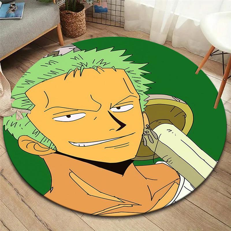Roronoa Zoro Round Area Rug Carpet Rug For Living Room Bedroom Sofa Playroom Decor Nonslip Floor Mat