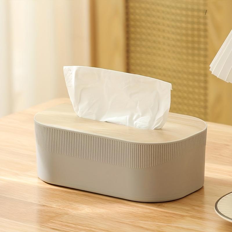 1 buc Suport Modern Pătrat pentru Cutie de Șervețele - Design Minimalist cu Deschidere Superioară Economisitor de Spațiu Durabil Plastic Organizator de Șervețele cu Șervețele Faciale Polish