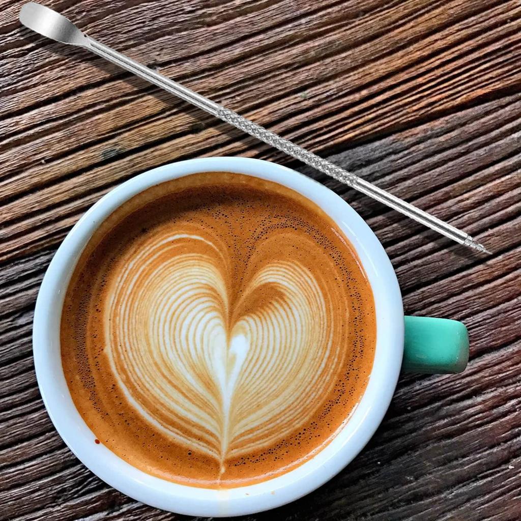 1 Stainless Steel Coffee Latte Art Pen - Spice Pen, Cappuccino Espresso Machine Accessory, Fancy Stitching, Barista Tool
