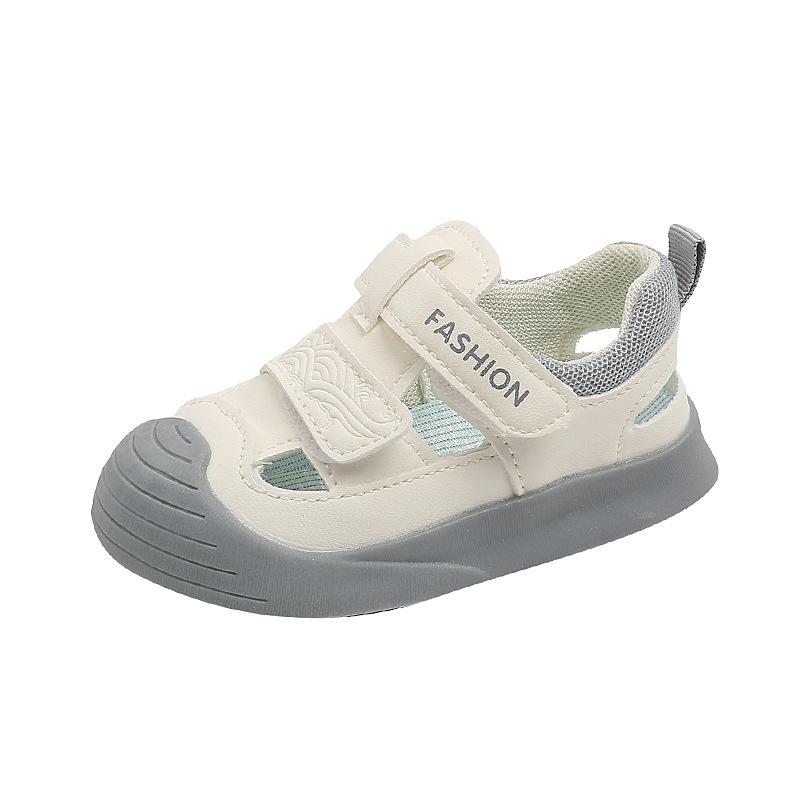 Summer Kids Closed Toe Sandals Soft Sole Kick Functional First Walker Shoes Unisex Baby Breathable Casual Shoes