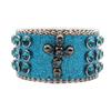 Design Diamond and Rhinestone Bracelet, Gothic Hip-hop Punk Trend PU Leather Bracelet