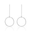 And Silver Gold Geometric Hoop Earrings Fashionable Minimalist Alloy Jewelry Women For
