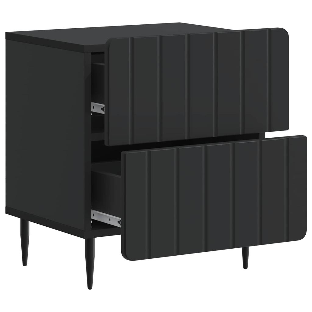 Nightstand Black 43 x 34.5 x 49.5 cm Engineered Wood