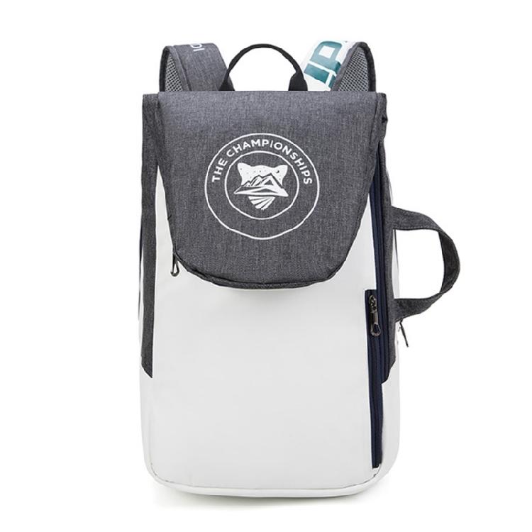 

Professional Tennis Backpack 2-Rackets Tennis Handbag Outdoor Sports Tennis Racket Bag Adjustable Sports Racquet Bags сірий колір/білий