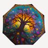 Enchanted Tree of Life Wall Art: Vibrant Circular Decor for Any SpaceUmbrella, Portable 3-Fold Compact Umbrella for Men & Women Gift