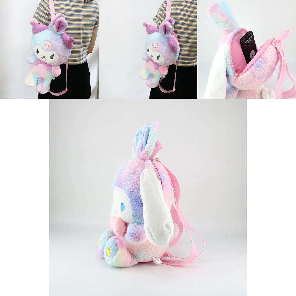 Adorable Kuromi My Melody Plush Backpack Cute Shoulder Bags For Girls Gifts