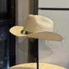 Neuer western Cowboyhut mit breiter Krempe für Damen, Sommer Outdoor Sonnenschutz Strohhut, Herren Tibetischer Hut2026