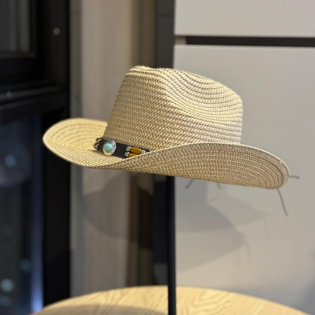Neuer western Cowboyhut mit breiter Krempe für Damen, Sommer Outdoor Sonnenschutz Strohhut, Herren Tibetischer Hut2026