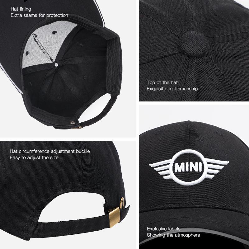 MINI Car Embroidery Logo Baseball Hat Casual Sun Hat Accessories For MINI Cooper S Works JCW R55 R56 R50 R53 R60 R61 F54 F55 F56