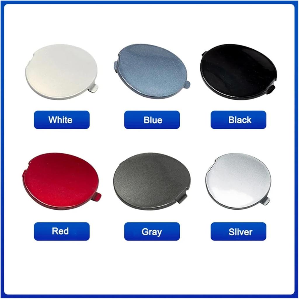 Rear Bumper Tow Hook Hole Cover for Mazda 3 Axela Sedan 2014-2019 Tow Hauling Eye Trailer Cap Bumper Hole Cover Replacement Parts(White)
