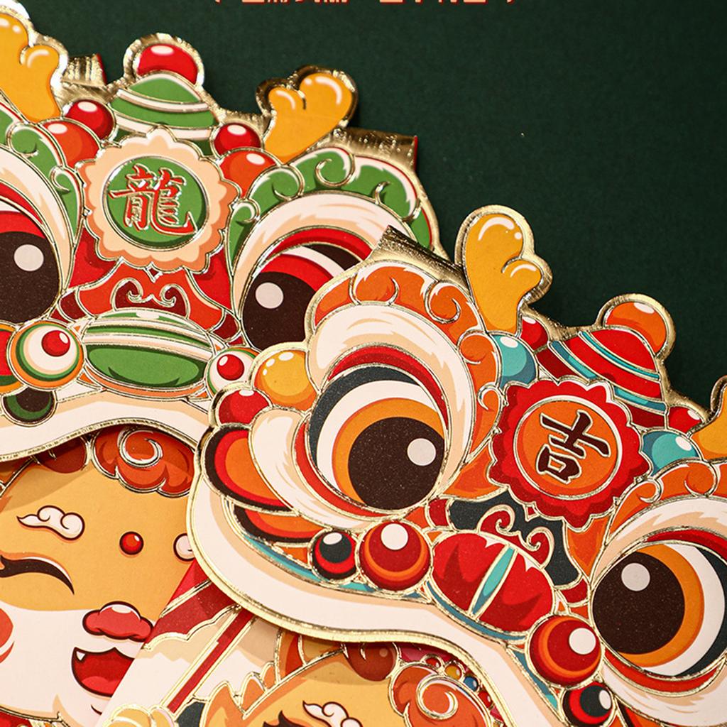 4 Pcs Lucky Money Bag 2024 Spring Festival Cartoon Red Envelopes Red Packets Lunar Year Decoration Gift For Children Teeangers