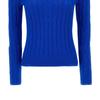 Polo Ralph Lauren Solid Color Cable Knit V-Neck Sweater Women sweater Royal-Blue 211891641-006