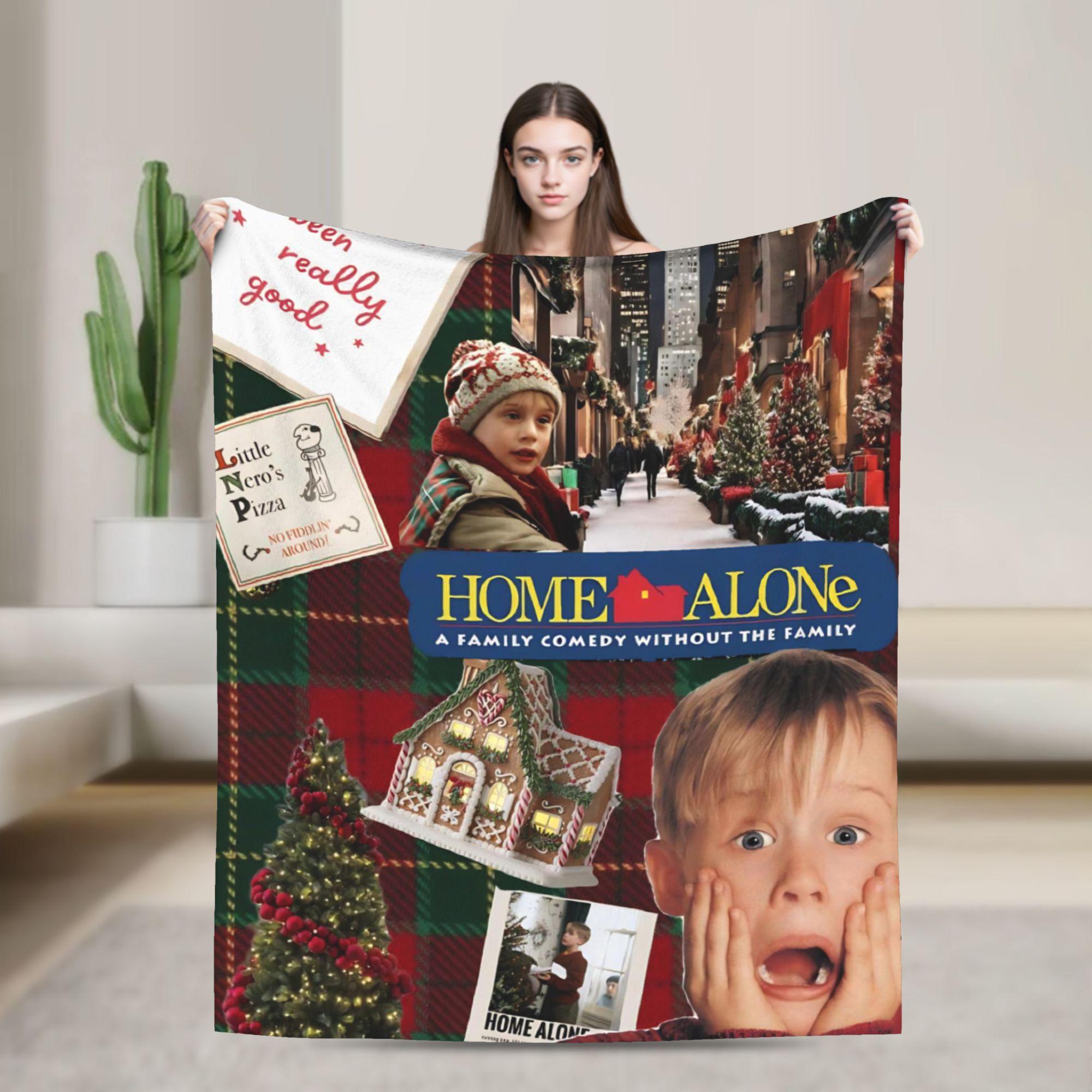 Home Alone Christmas Comedy Film Printed Blanket For Men Women Warm Cozy Fluffy Throw Blankets for Living Room Multi-size 75x90cm