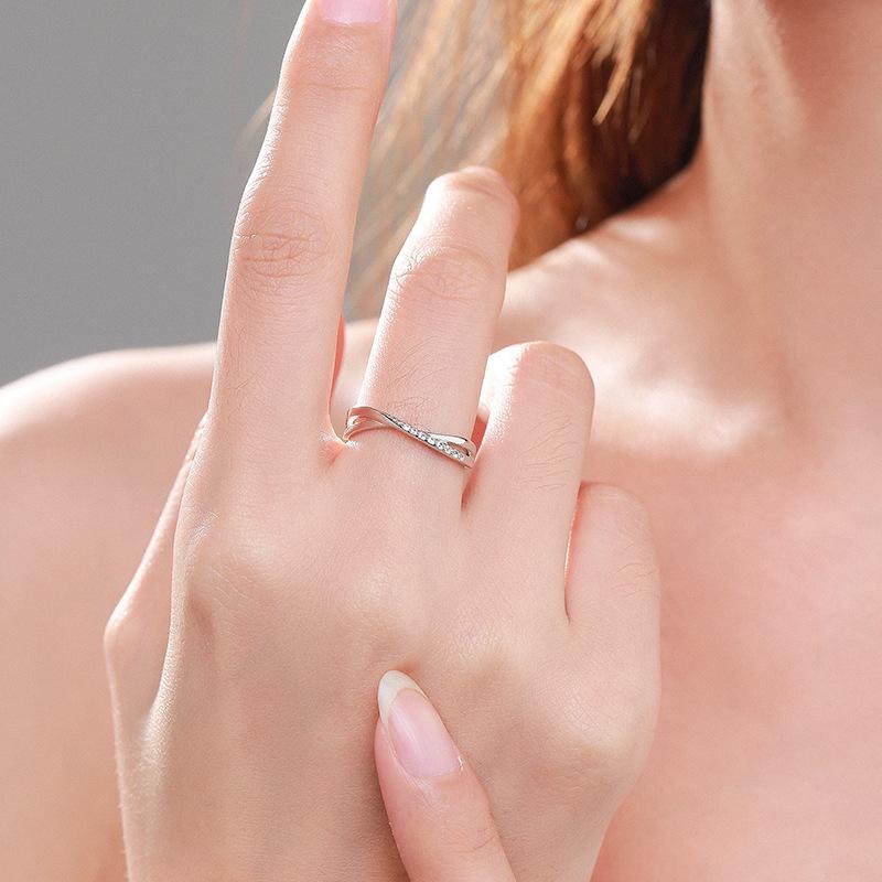 Tancise Classic 925 Sterling Silver  Zircon Ring Ladies Jewelry Wedding Promise Party Gift