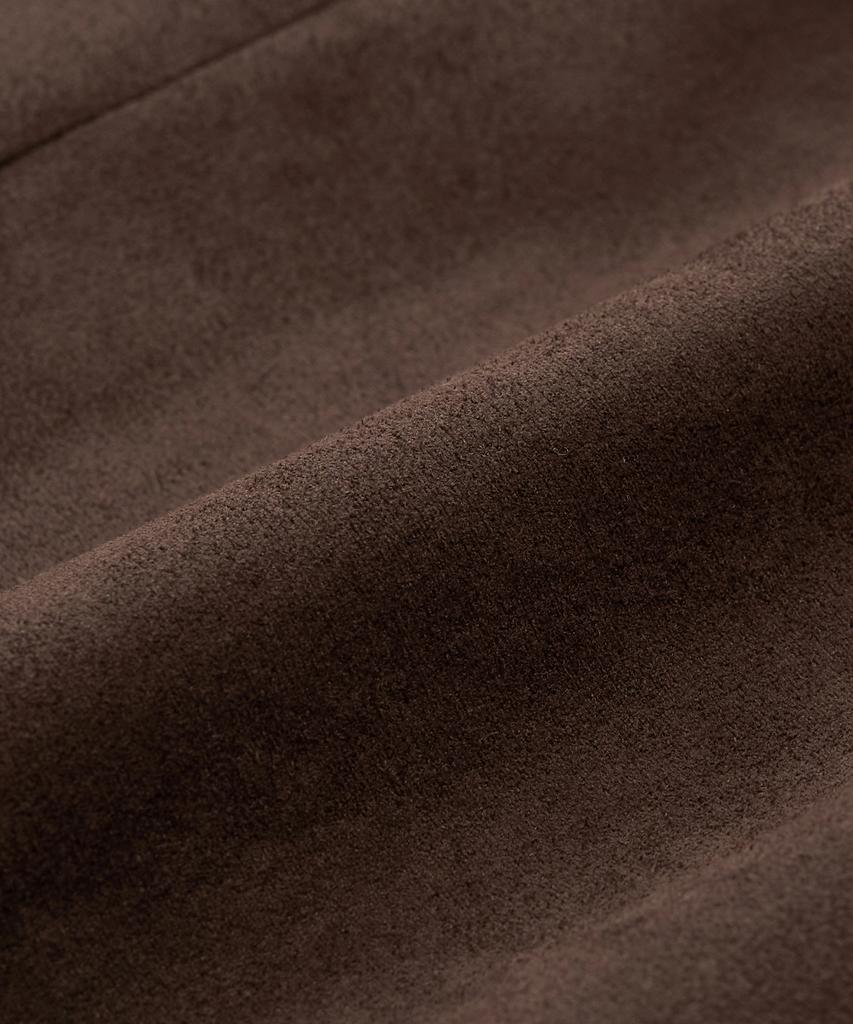 Excontainer Classic Button Suede Blazer (Dark Brown)