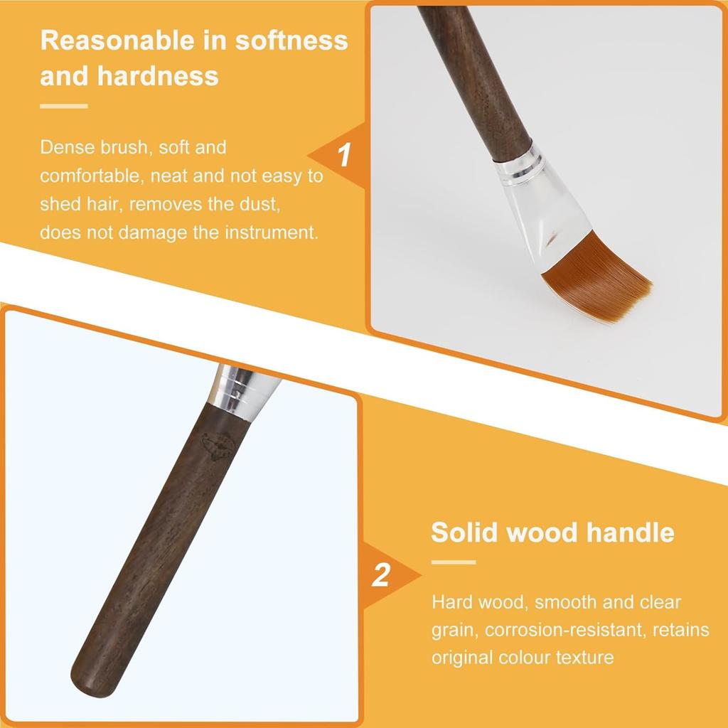 Guitar Violin String Cleaner Brush Tool Wood for Musical Instrument Brown Electronics Computer Keyboard Laptop Cleaning Brush
