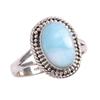 Natural Republic Larimar Gemstone 925 Sterling Silver Jewelry Ring Size 9.5 S9C57