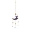 Crystal Sun Catcher Crescent Moon Sun Catcher Rainbow Maker Prism Ornament for Window Balcony Bedroom Garden Hanging