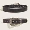 Relief Star Pattern Buckle Belts Woman Western Y2k Girls Belt for Jeans Men