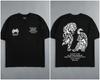 US Size Wolves Print Summer Classics Hip Hip T Shirts Black Men Letter Print Cotton Men T Shirts Hip Hop Casual Tops Tees